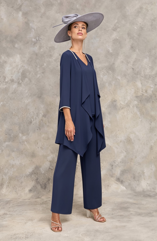 Claudia C Manet Navy Trouser Suit