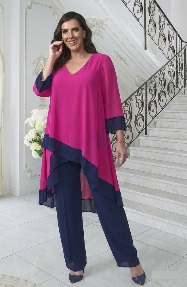 Dressed Up By Veromia DU560 Fuchsia / Navy