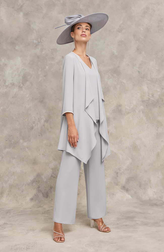 Claudia C Manet Silver Trouser Suit