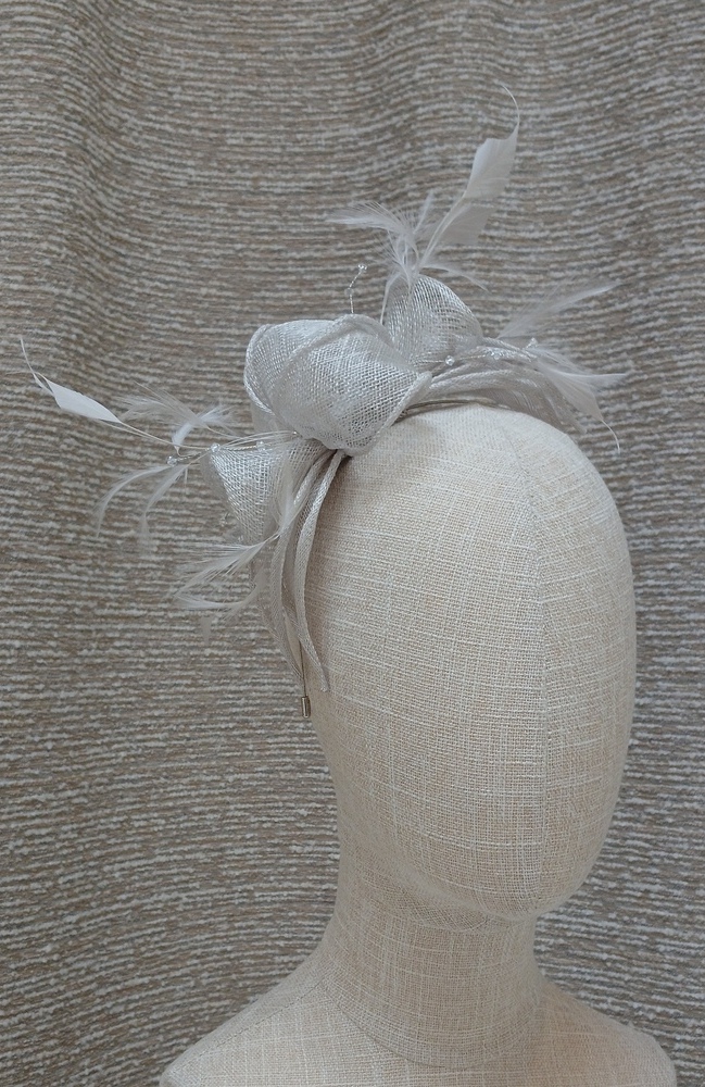 The Wedding Shop Jitters Style 1 Fascinator In Matt Silver