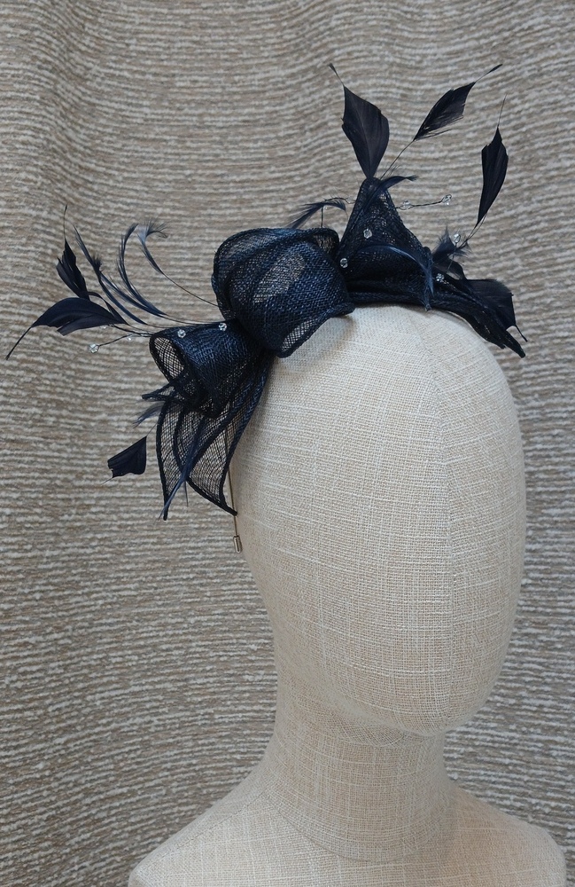 The Wedding Shop Jitters Style 1 Fascinator In Navy