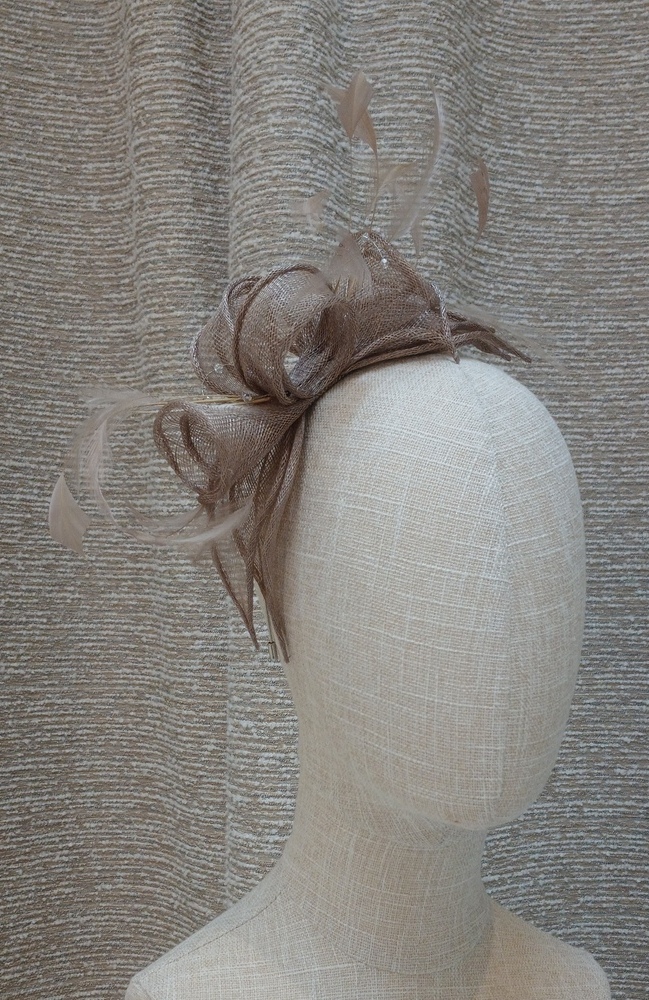 The Wedding Shop Jitters Style 1 Fascinator In Taupe