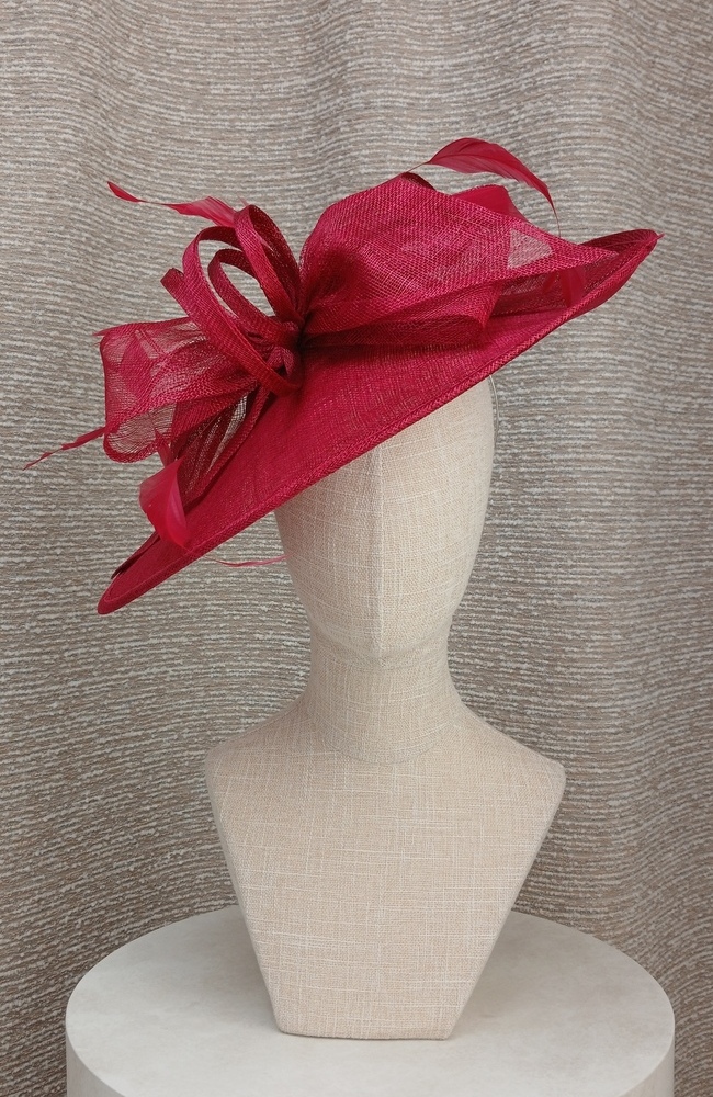 The Wedding Shop Jitters Style 7 Fascinator In Burgundy