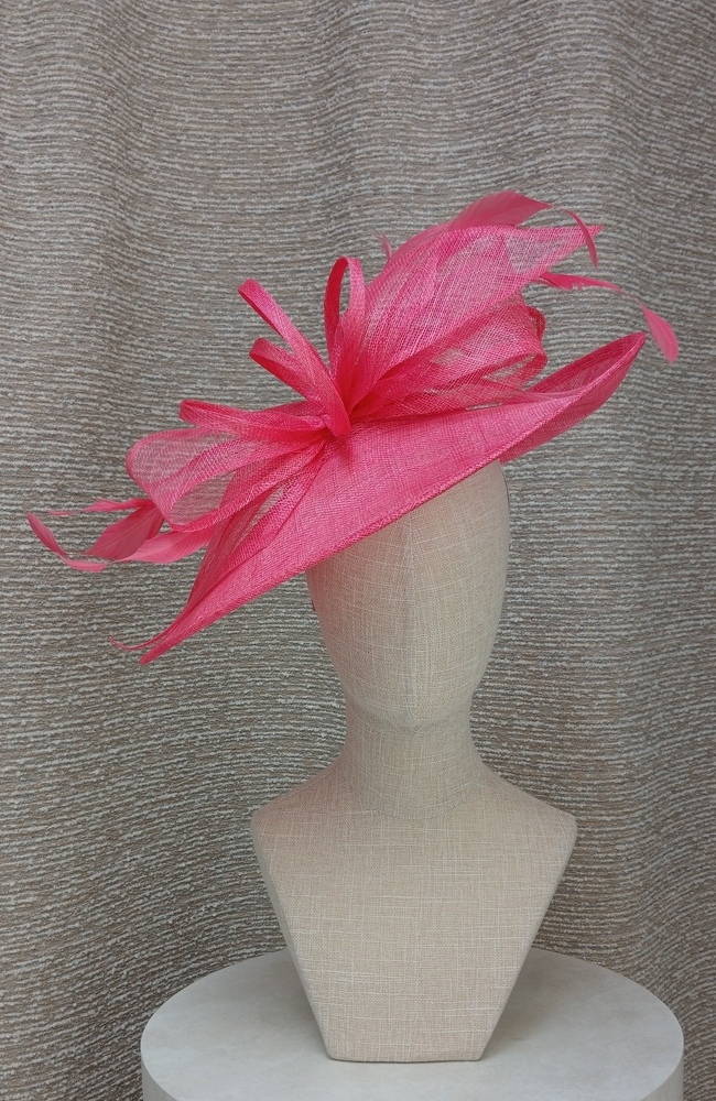 The Wedding Shop Jitters Style 7 Fascinator In Cerise