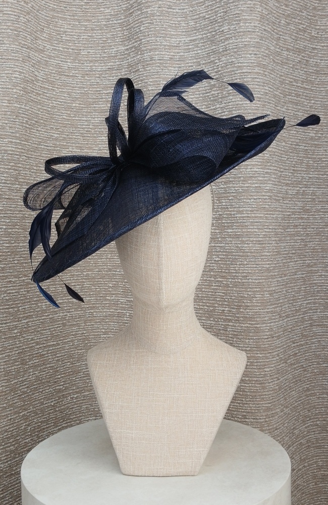The Wedding Shop Jitters Style 7 Fascinator In Navy
