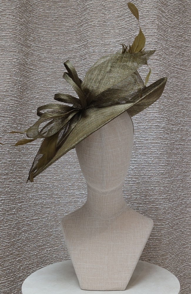 The Wedding Shop Jitters Style 7 Fascinator In Olive