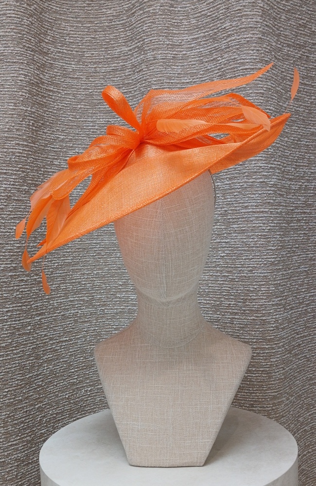 The Wedding Shop Jitters Style 7 Fascinator In Orange