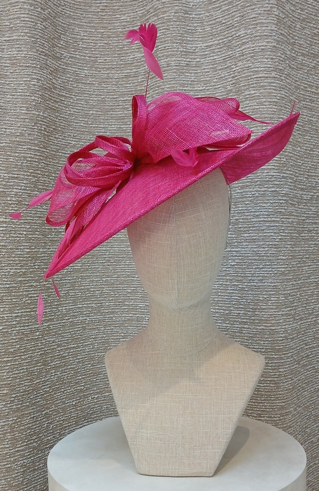 The Wedding Shop Jitters Style 7 Fascinator In Raspberry