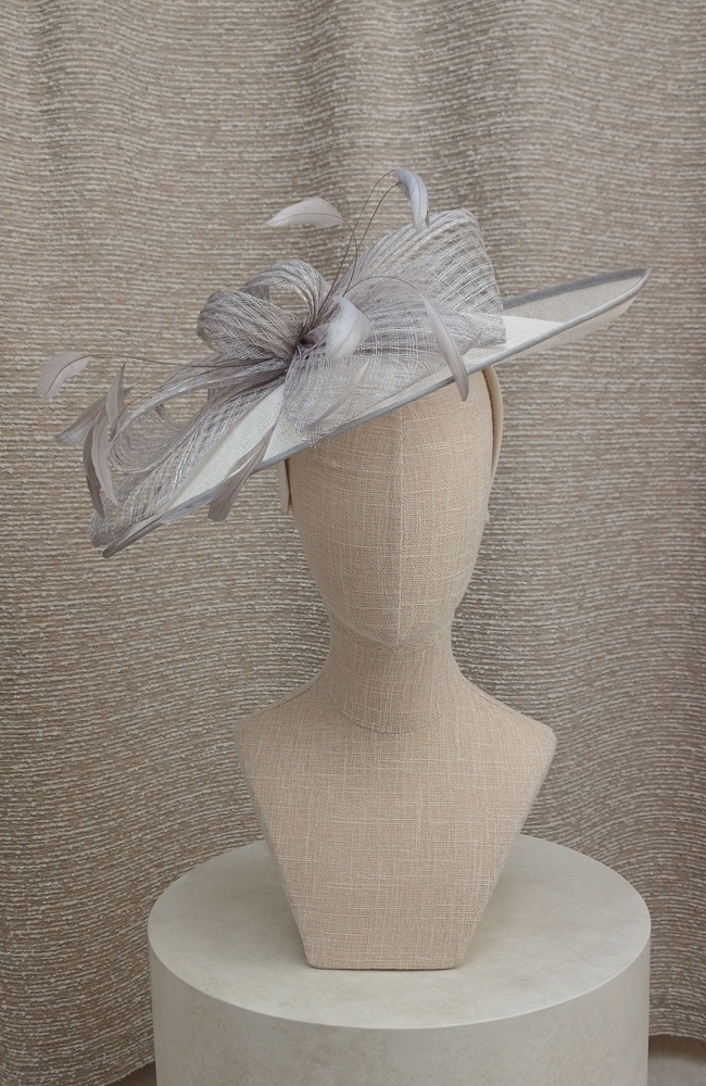 Condici 7417C Fascinator In Cream & Angelite