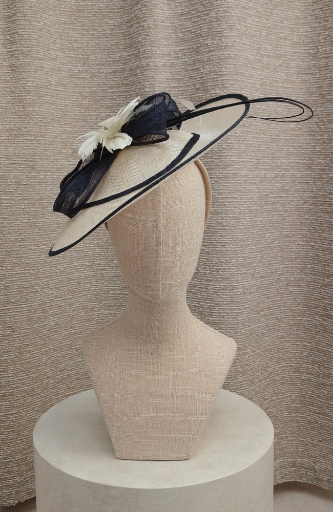 Nigel Rayment 20002 Fascinator In Lemon & Navy