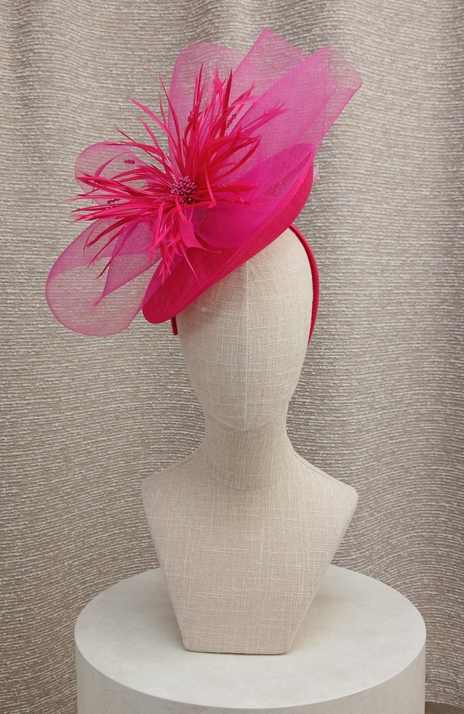 Nigel Rayment 23031 Fascinator In Fuchsia